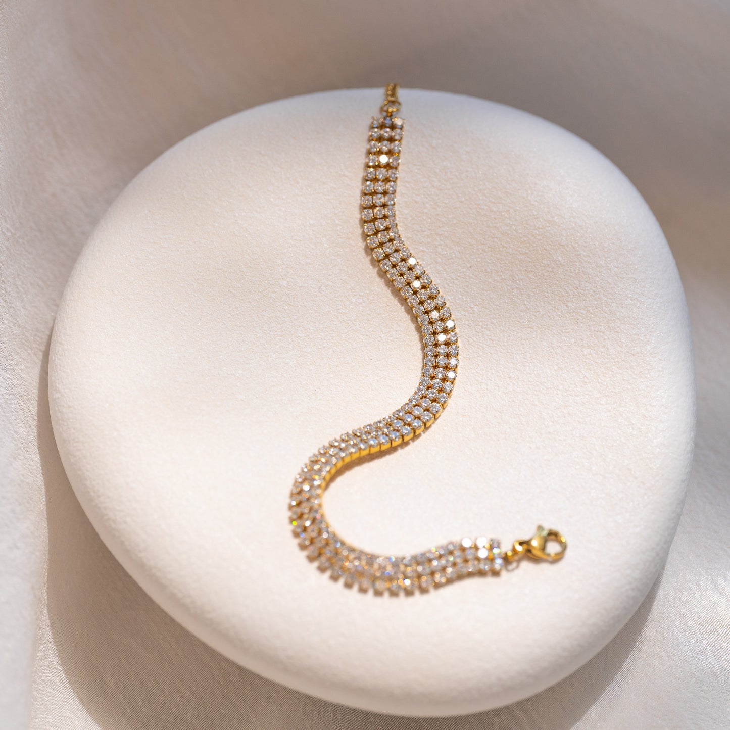 Tennis Bracelet 18K Gold Plated