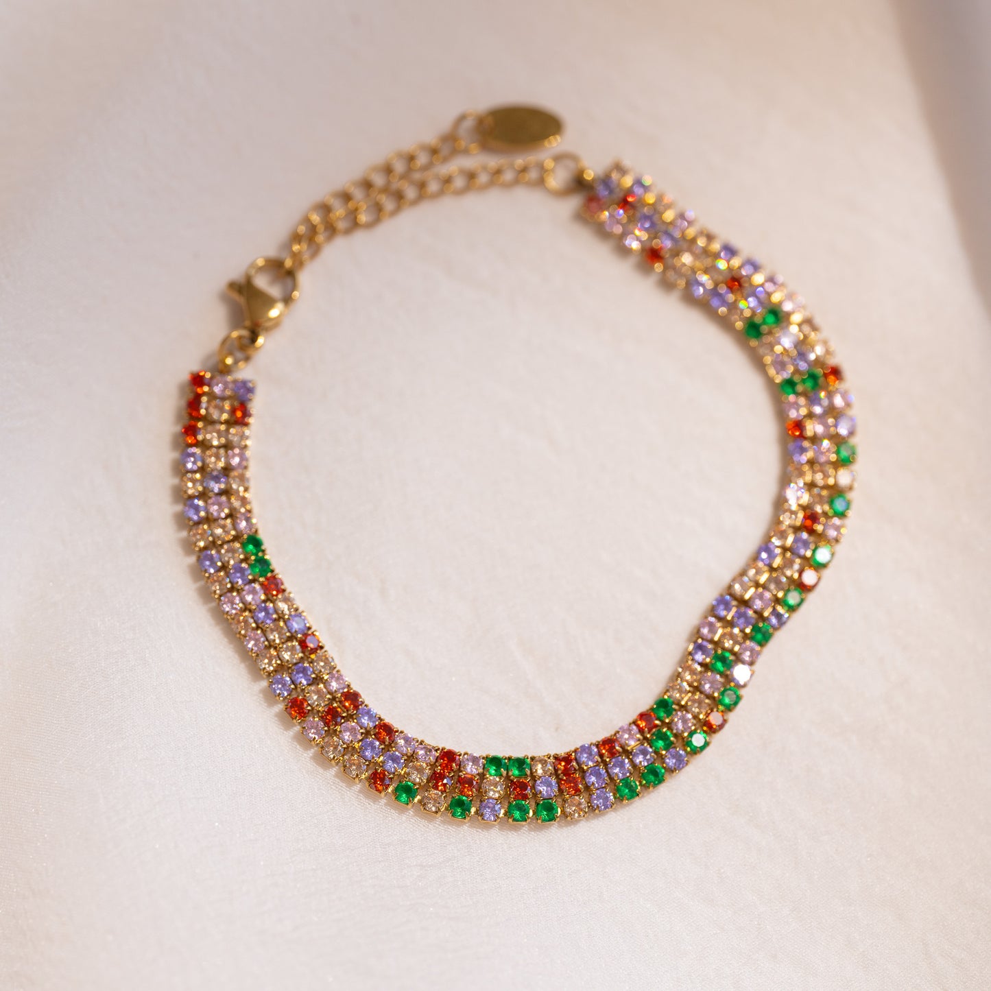 Tennis Bracelet 18K Gold Plated