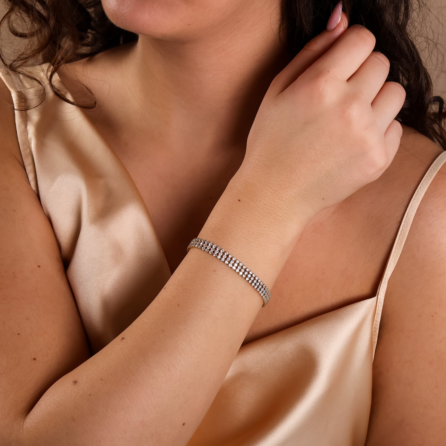 Tennis Bracelet 18K Gold Plated