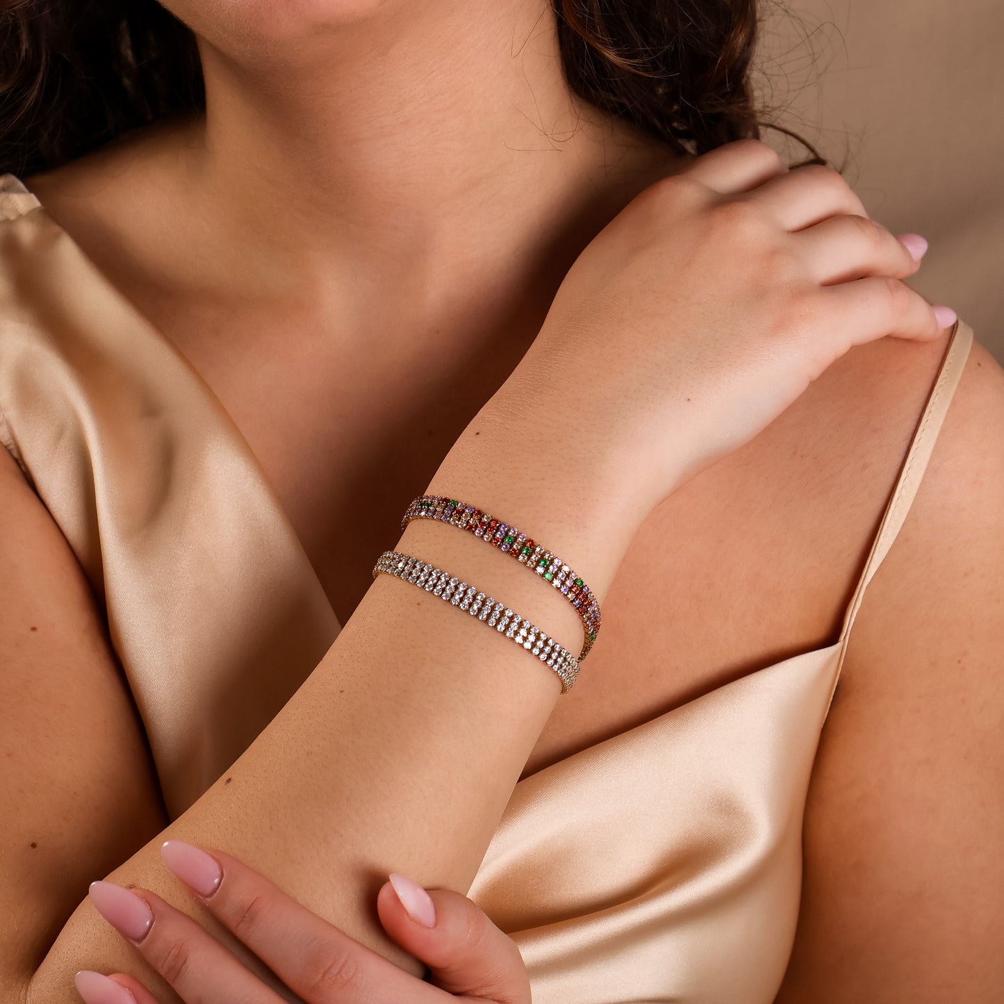 Tennis Bracelet 18K Gold Plated