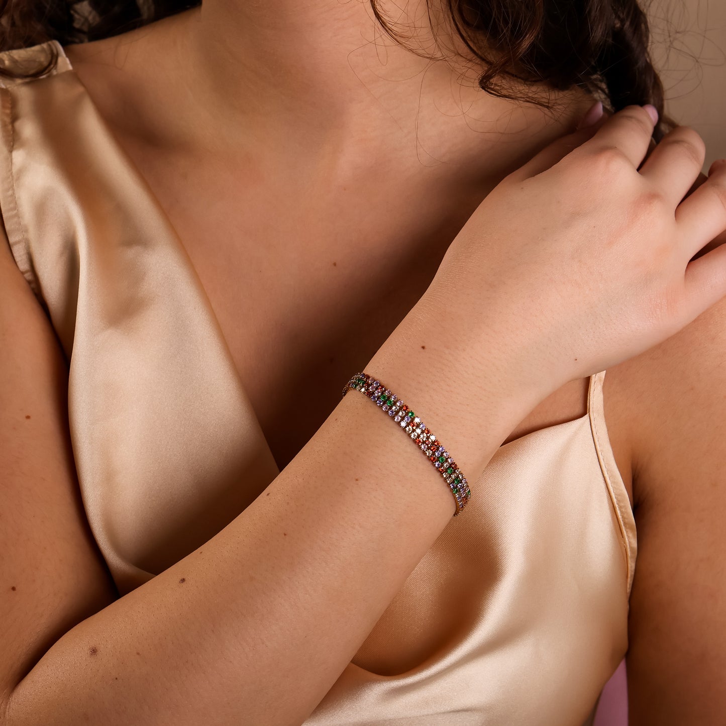 Tennis Bracelet 18K Gold Plated