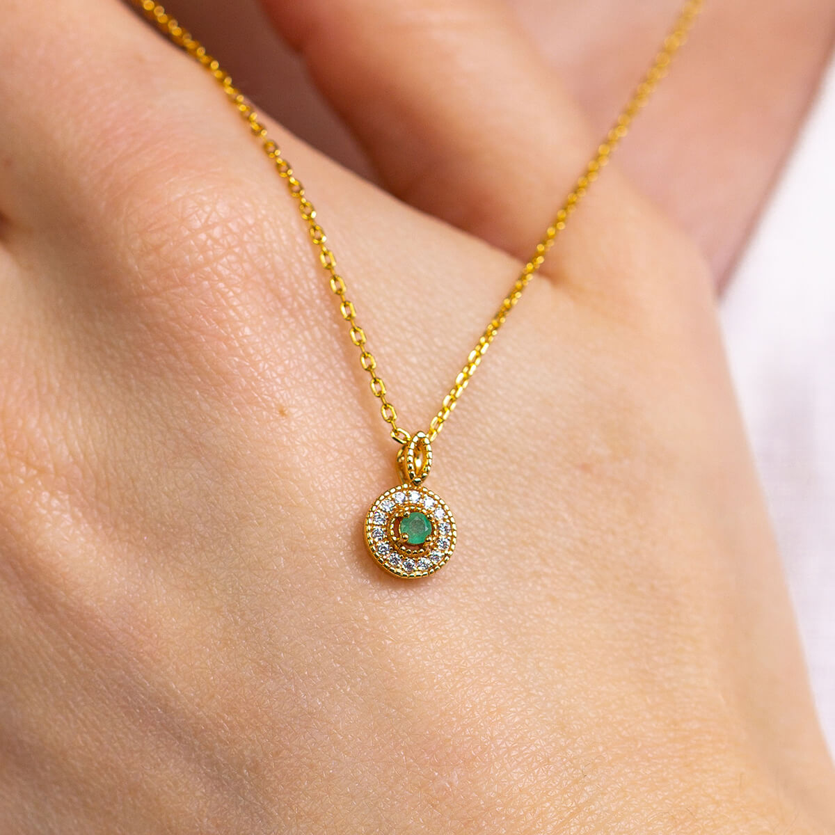 GRACE Genuine Emerald Necklace