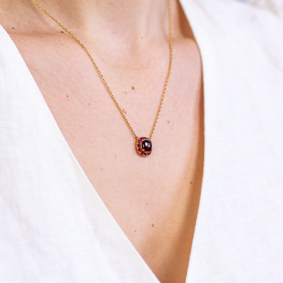 DEVOTION Garnet and Ruby Necklace