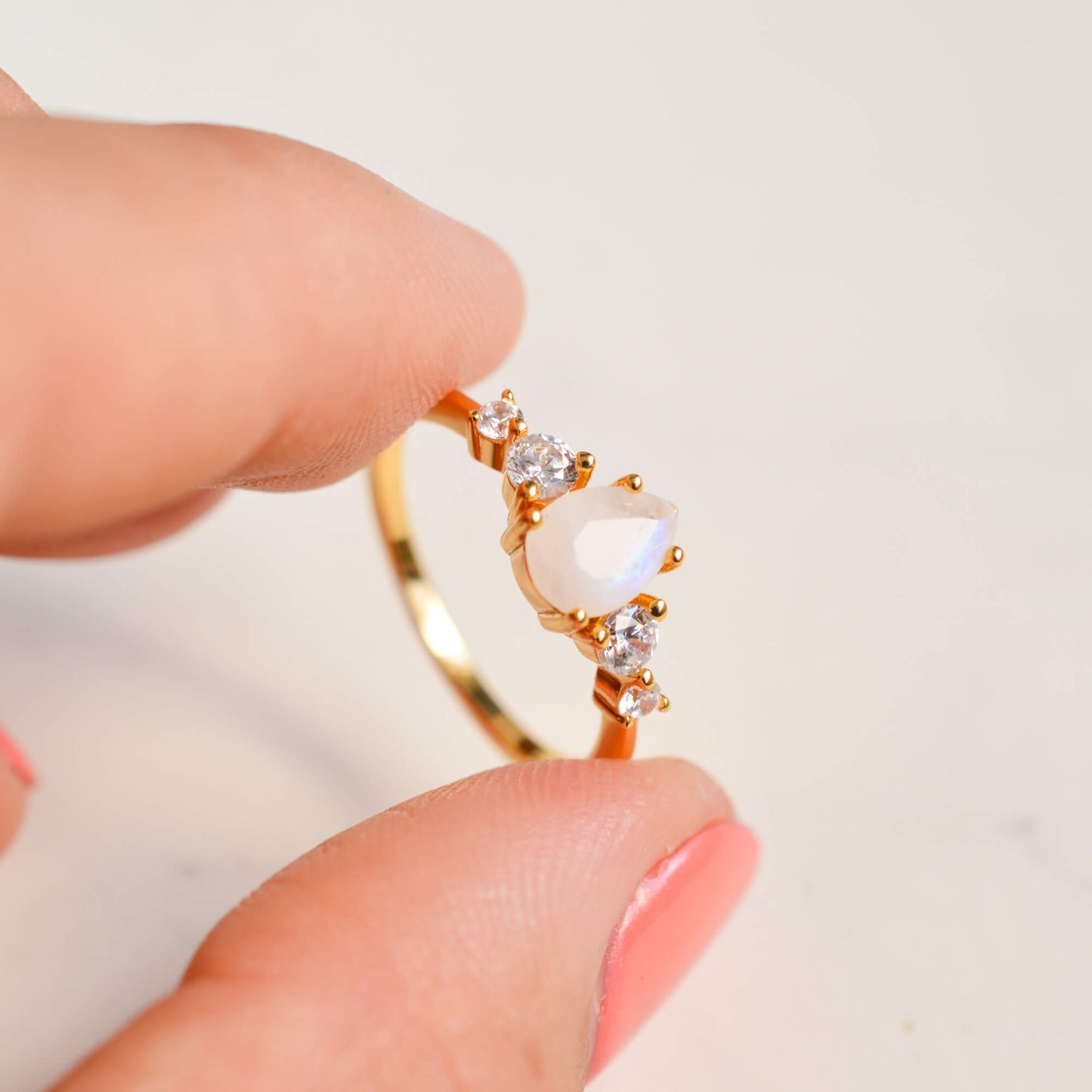 Selene Moonstone Ring